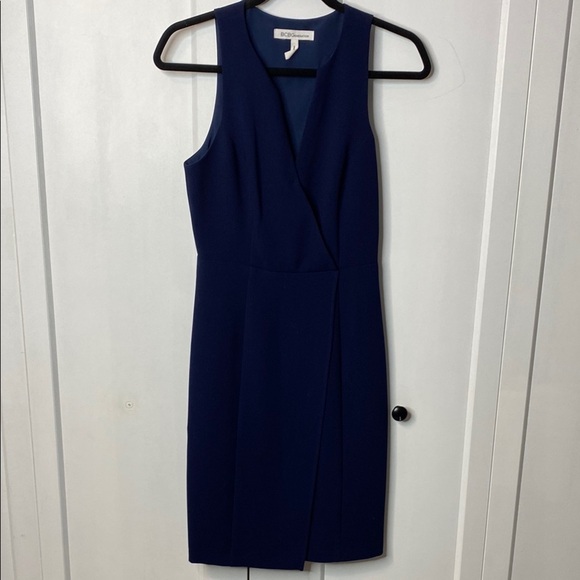 BCBGeneration Navy Blue Mini Dress VNeck crossover - 2 - Picture 1 of 9
